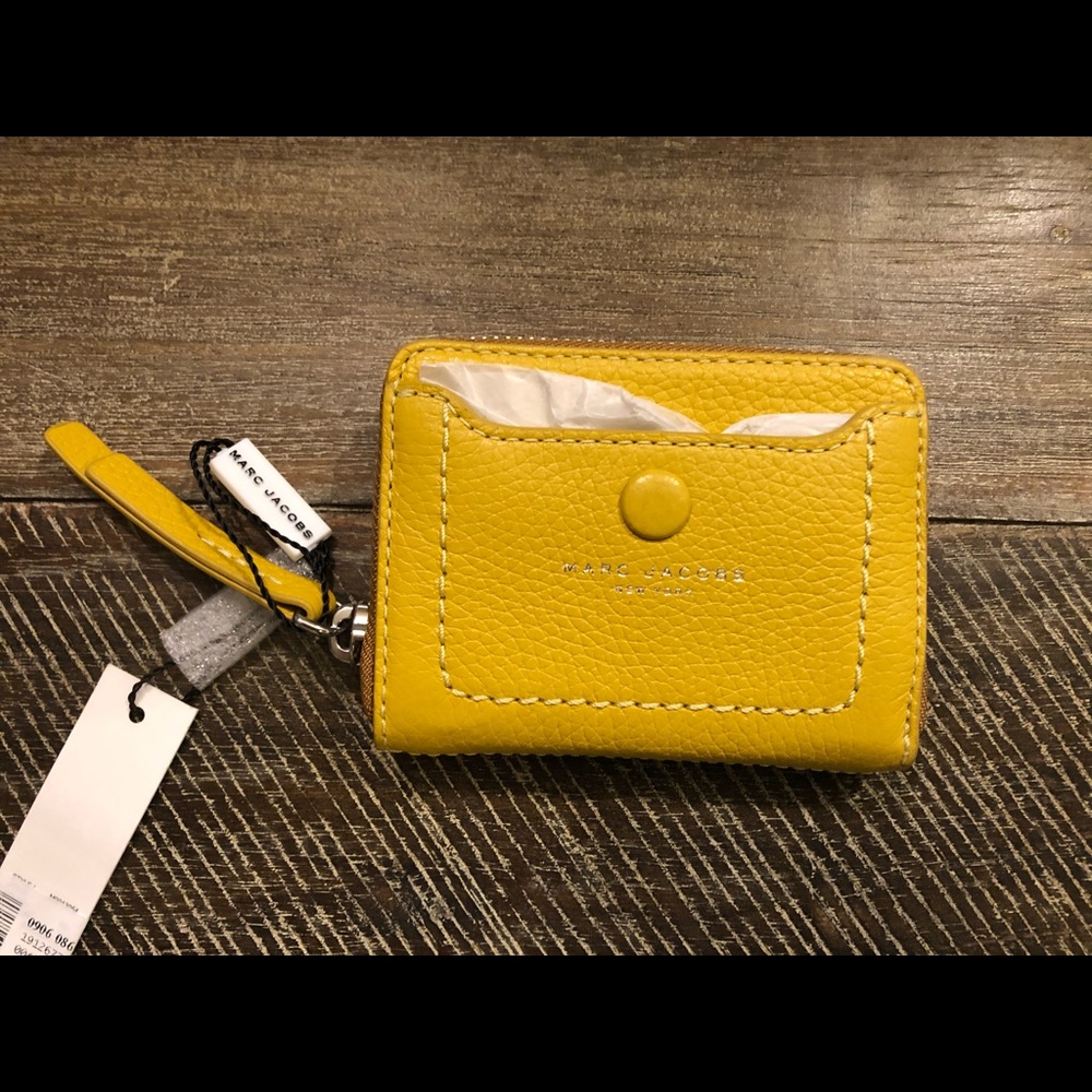 Marc Jacobs mini leather wallet with a snap